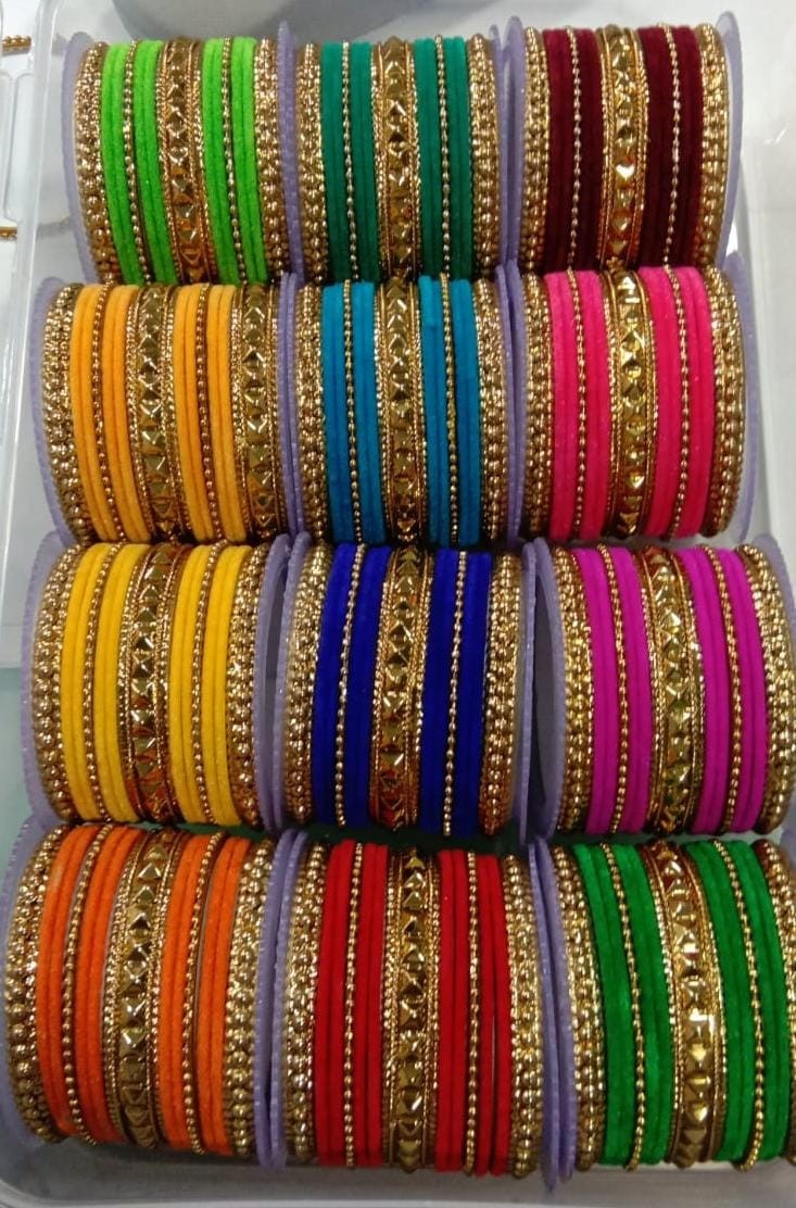 velvet metal bangles